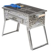Cemre C07 Lav Taşlı Krom Tüplü Mangal