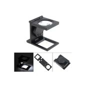 Center34 Led Işıklı Lup Mercek Metal Katlanır Ölçekli Kılıflı Büyüteç