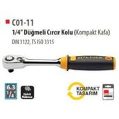 Ceta Form C01-11 1-4 inç Kompakt Kafa Düğmeli Cırcır Kolu