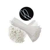 Çetsan 3, 6x250 Beyaz 25cm Kablo Bağı Plastik Cırt Kelepçe Toplayıcı-100 Adet, Sekatech