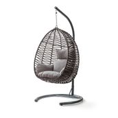 Cewi Clas Swing Kahve Rattan Gri Oturumlu Salıncak