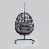 Cewi Cosmo Swing Kahve Rattan Gri Oturumlu Salıncak