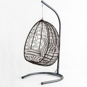 Cewi Deco Swing Kahve Rattan Kahve-Zebra Oturumlu Salıncak