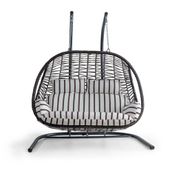 Cewi Pop Swing Kahve Rattan Zebra Oturumlu Salıncak