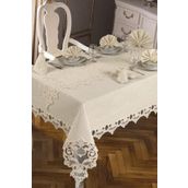 Çeyiz Diyarı Duru 160x260 cm 26 Parça Krem Masa Örtüsü