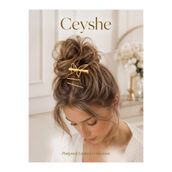 CeyShe Pinterest 3’lü Kelebek Set İthal Parlak Gold Altın Kaplama Yuvarlak Kalın Metal Tel Toka Saç Tokası