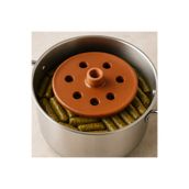 CEZVE HOME Güveç Dolma Sarma Taşı-çömlek Sırlı Delikli Yaprak Sarma Pişirme Kapağı 21 Cm