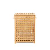 Chakra Natural Bambu 58x40 cm Kahverengi Çamaşır Sepeti