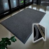 Chandler Home Sempre Koyu Gri, Kaymaz Taban, Kapı Paspası, Nem Alıcı Paspas, Işyeri Paspası, Apartman Içi Paspas - 90 x 150 cm
