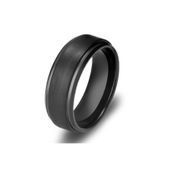 Chavin DM75 Erkek Mat Siyah Fırçalanmış Tungsten Yüzük