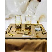 Cherish Gold Söz Nişan Tepsisi Beyaz
