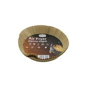 Chermik Yakut-11583 (25Pcs) (Büyük=Taban 19.5Cm-Ağız:25Cm) (Tabak Model) (Yuvarlak) Air Fryer Pişirme Kalıp (Kağıt) (200℃Dynklı)*150