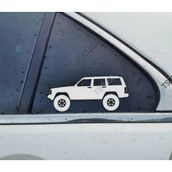 Cherokee XJ Kelebek Cam Oto Sticker 17 CM 2 Adet
