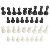 Chess Geeks 1x Tek Ağırlıklı Satranç Taşı - Modern Stil - 32 Parça + 2 Ekstra Kraliçe - King 4" Uzun