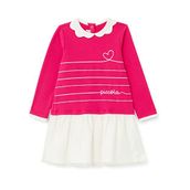 Chicco 09000378000000 Pembe Beyaz Kız Bebek Elbise