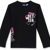 Chicco 09001923000000 Siyah Kız Bebek T-Shirt