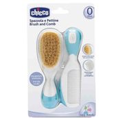 Chicco Bebek Yumuşak 0 Ay Mavi Fırça Tarak Seti