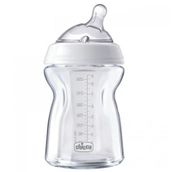 Chicco Natural Feeling 0+ Ay Silikon Emzikli 250 ml Cam Biberon