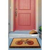 Chilai Home Coco Bike Red Doğal Koko Paspas,kıl Kapı Önü Paspası - 40 x 60 cm - Renkli