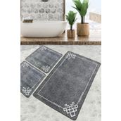 Chilai Home Olita Banyo Paspas Djt 3'lü Set Yıkanabilir Kaymaz Taban Banyo Halısı