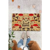 Chilai Home PVC Red Mushrooms Kaymaz Taban İç ve Dış Kapı Önü Paspası