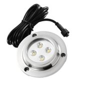 CHNXU 1'li set su altı aydınlatması, su geçirmez IP68 havuz ışığı, yuvarlak, 80 lm, 10 W LED gölet aydınlatması, su altı spotu, tekneler, akvaryum, çeşme veya gölet için, 12 V güç kaynağı ile, mavi
