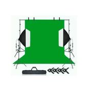 Chromakey Green Screen Greenbox Yeşil Fon Perde Çekim Seti (2x3m)