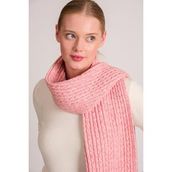 Chuba 23W504 Pembe Saç Örgü Yumuşak Tuşe Kadın Atkı