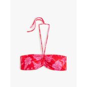 Çiçek Desenli Straplez Bikini Üstü
