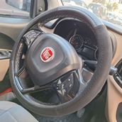 Çift Desen Geçmeli Direksiyon Kılıfı 38 cm - Siyah