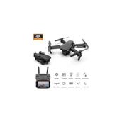 Çift Kameralı Drone 4K Hava Quadcopter 2.4g Kızılötesi Rc Işıklı Katlanabilir Drone Wifi - Siyah