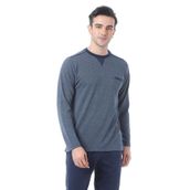 Çift Kaplan 8519 Erkek Uzun Kollu Jakarlı O Yaka Pijama Takımı