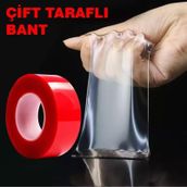 Çift Taraflı Bant Şeffaf Silikon Bant 5mt 40 Mm