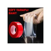 Çift Taraflı Bant Şeffaf Silikon Bant Su Geçirmez 5mt x 30mm