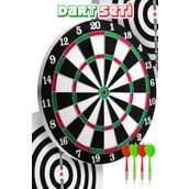 Çift Taraflı Dart Tahtası Seti Çelik Oklu Dart Hedef Tahtası Oyunu Takımı Dart Seti (12 İnç - 30 cm)