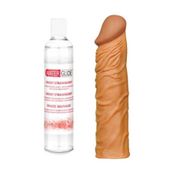 Çilek Aromalı Kayganlaştırıcı Jel ve Naturel Etkili 5 cm Dolgulu Premium Çoklu Kullanımlı Kılıf