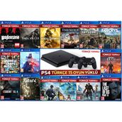 Çınar Bilişim Dünyası Ps4 Siyah Şık Çift Kol 15 Oyunlu Favori Paket Türkçe Yamalı