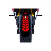 Çınar Extreme 2 Adet 25x8 cm Sport Motosiklet Çamurluk Bayrak Kırmızı Kask Sticker
