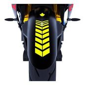 Çınar Extreme 2 Adet 25x8 cm Sport Motosiklet Çamurluk Floresan Sarı Kask Sticker