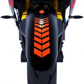 Çınar Extreme 2 Adet Sport Motosiklet Çamurluk Alev Turuncusu Kask Sticker