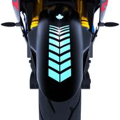 Çınar Extreme 2 Adet Sport Motosiklet Çamurluk Nane Yeşili Kask Sticker