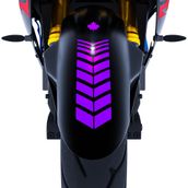 Çınar Extreme 2 Adet Sport Motosiklet Çamurluk Patlıcan Moru Kask Sticker
