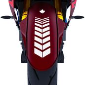 Çınar Extreme 2 Adet Sport Motosiklet Çamurluk Reflektif Gri 25x8 cm Kask Sticker