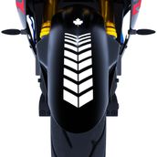 Çınar Extreme 2 Adet Sport Motosiklet Çamurluk Süt Beyaz 25x8 cm Kask Sticker