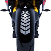 Çınar Extreme 2 Adet Sport Motosiklet Çamurluk Yaldızlı Gümüş Kask Sticker