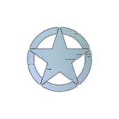 Çınar Extreme Büyük Boy Eskitilmiş Askeri Yıldız Reflektif Sticker