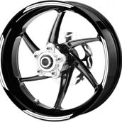 Çınar Extreme Double Stripe Floresan Beyaz Jant Şeridi Sticker