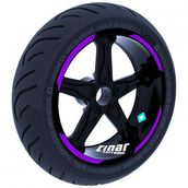 Çınar Extreme Double Stripe Tasarımlı Patlıcan Moru Jant Şeridi Sticker