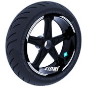 Çınar Extreme Double Stripe Tasarımlı Reflektif Gri Jant Şeridi Sticker