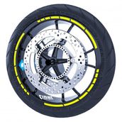 Çınar Extreme Floresan Sarı Moto GP Stili Jant Şeridi Sticker
